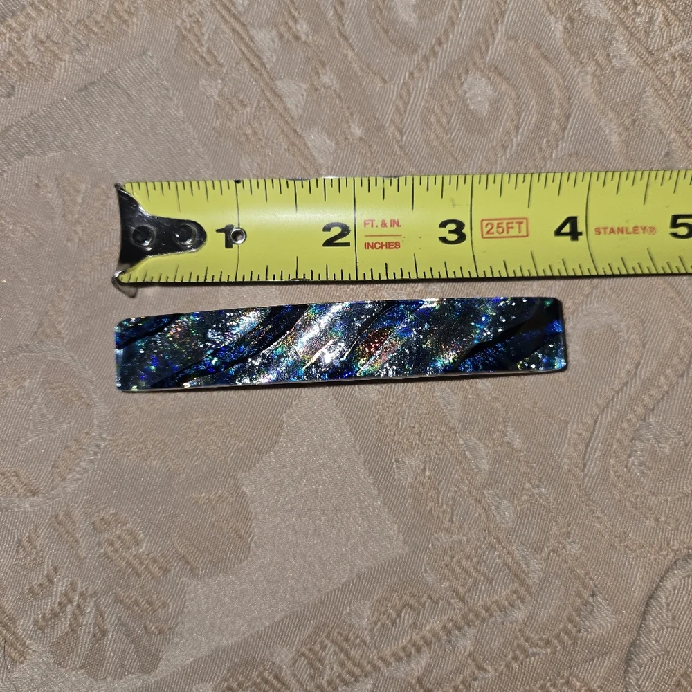 Dichroic Glass Artisan Made Barrette